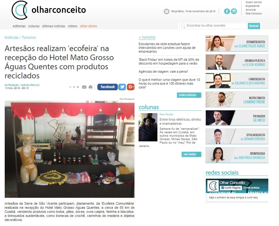 ecofeira no Hotel Mato Grosso Águas Quentes